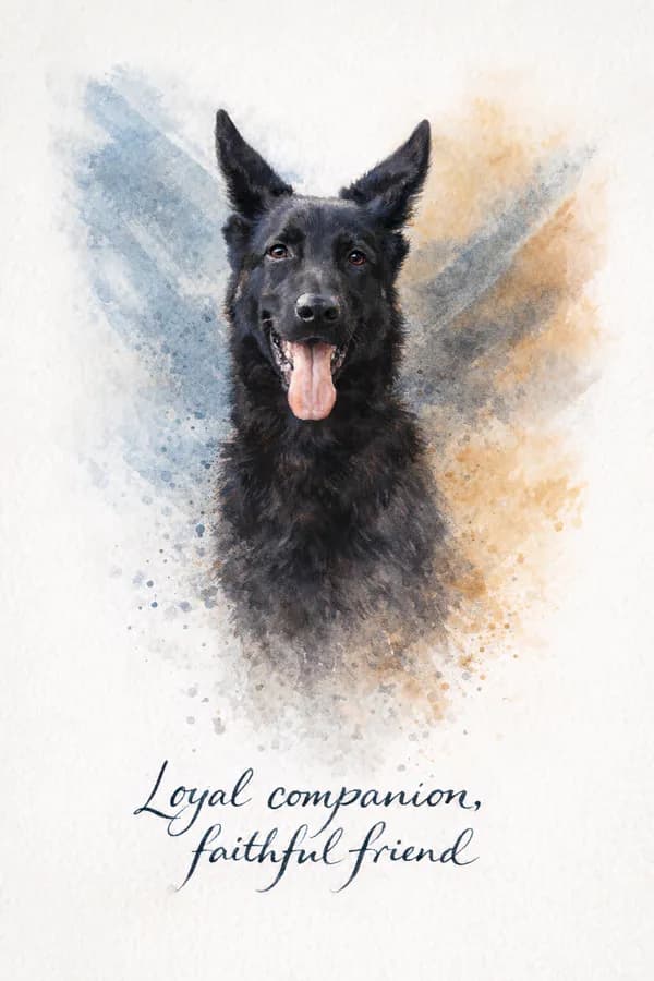 Shadow — Watercolor portrait